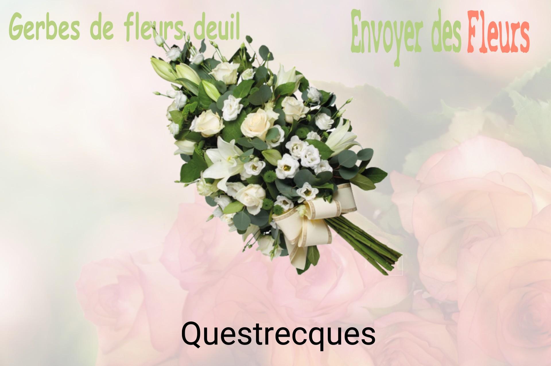 Gerbe de fleurs de deuil livrée à Questrecques